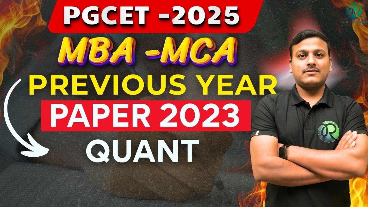 PGCET MBA - MCA 2026 | Quantitative aptitude | Top Previous year ...