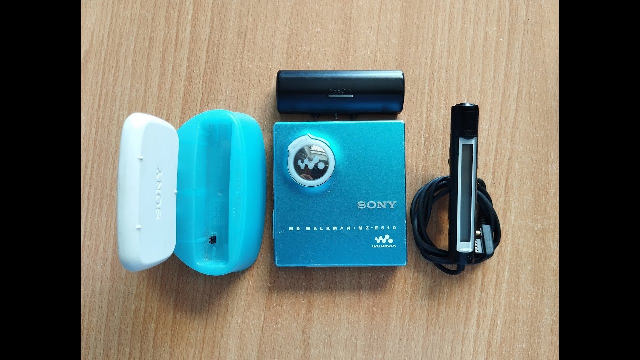 Lecteur MiniDisc Sony MZ-E510 Walkman Argent/bleu - Japonais, Fonctionnel (Occasion)