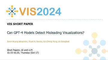Can GPT-4 Models Detect Misleading Visualizations? - Fast Forward | VIS 2024