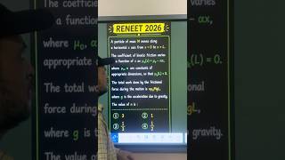 A particle of mass M moves along a horizontal x axis from x = 0 to x = L. #physicsshorts #reneet#