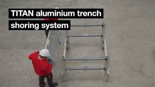 Aluminium trench shoring system: Assembly in timelapse Aluminium trenching system TITAN