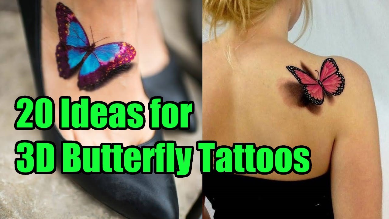 3D Butterfly Tattoos  Photos of Works By Pro Tattoo Artists at theYoucom