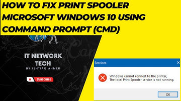 How to fix print spooler windows 10, using command prompt  CMD