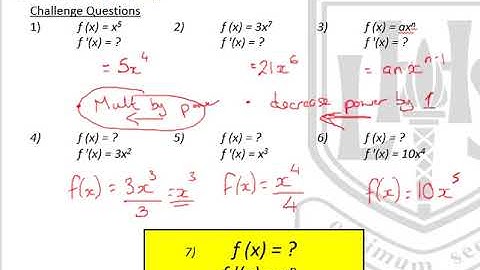 LHS Higher Mathematics - Integration 1 - Introduction