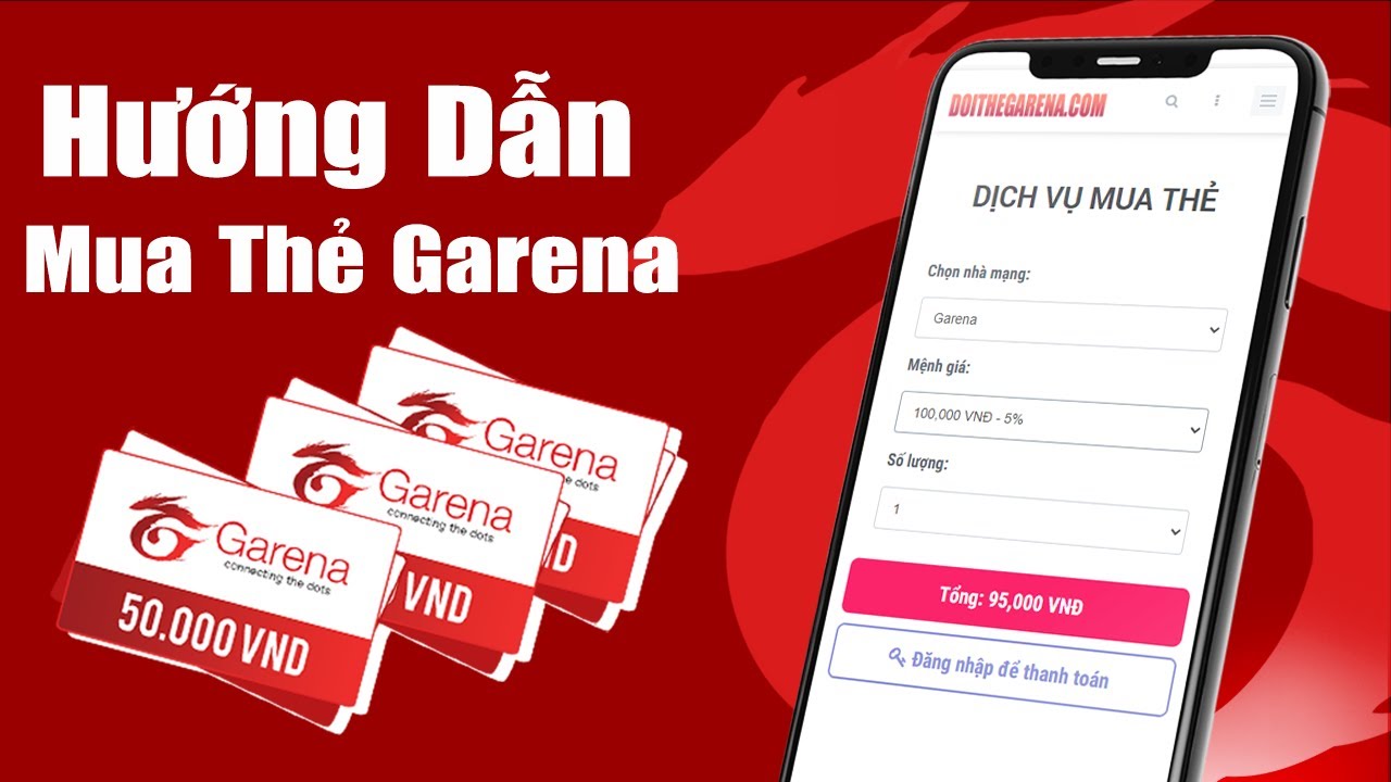Mua thẻ Garena giá rẻ | Cách đổi thẻ Garena online từ... - youtube