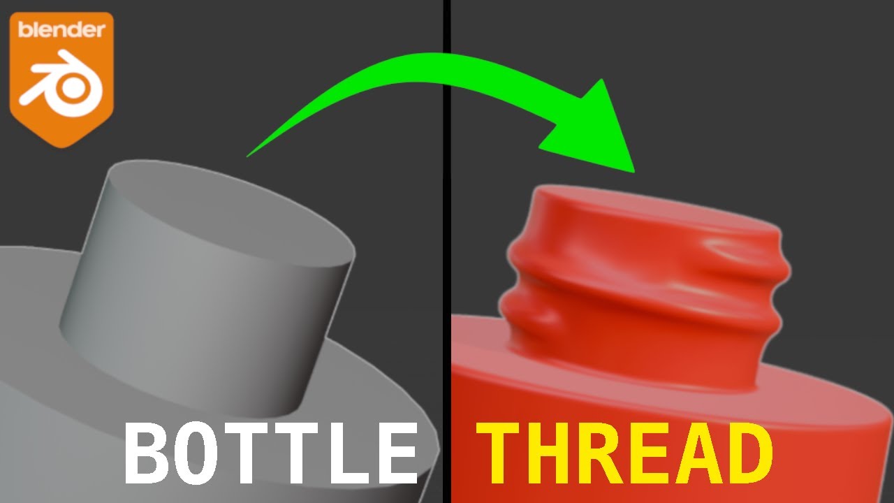 (bottle thread) blender | modeling trick tutorial - YouTube