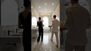 Luxury Spa Bathroom Transformation | Realistic AI Interior Design  #timelapse #bathroom #shorts
