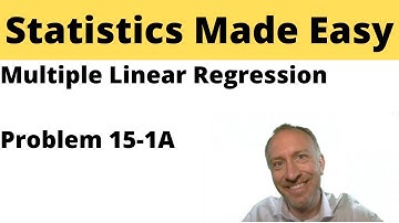 Statistics Module 15 - Multiple Linear Regression - Problem 15-1A