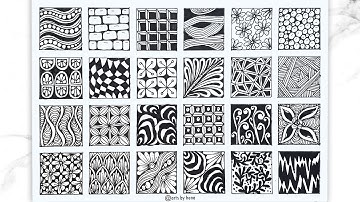 24 Zentangle Patterns You Should Try For Beginners || Zentangle Patterns