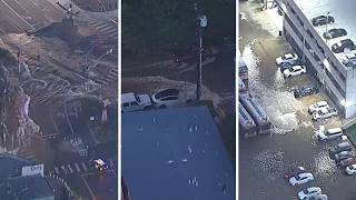 Water main break turns West Hollywood streets into rushing rivers