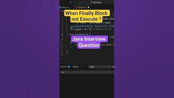 Java Interview Question: When will finally block NOT execute? #java #javainterview  #trycatch