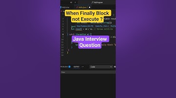 Java Interview Question: When will finally block NOT execute? #java #javainterview  #trycatch