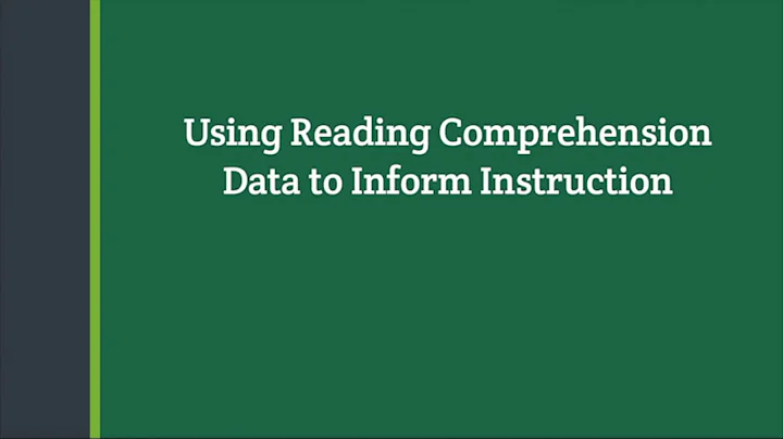 Part 3  Using Reading Comprehension Data to inform instruction