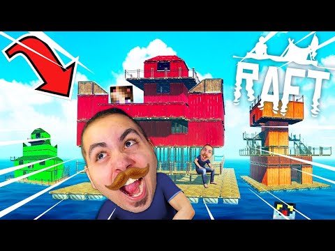 SFIDO ALEX A COSTRUIRE LA ZATTERA PIÙ BELLA DI RAFT!!