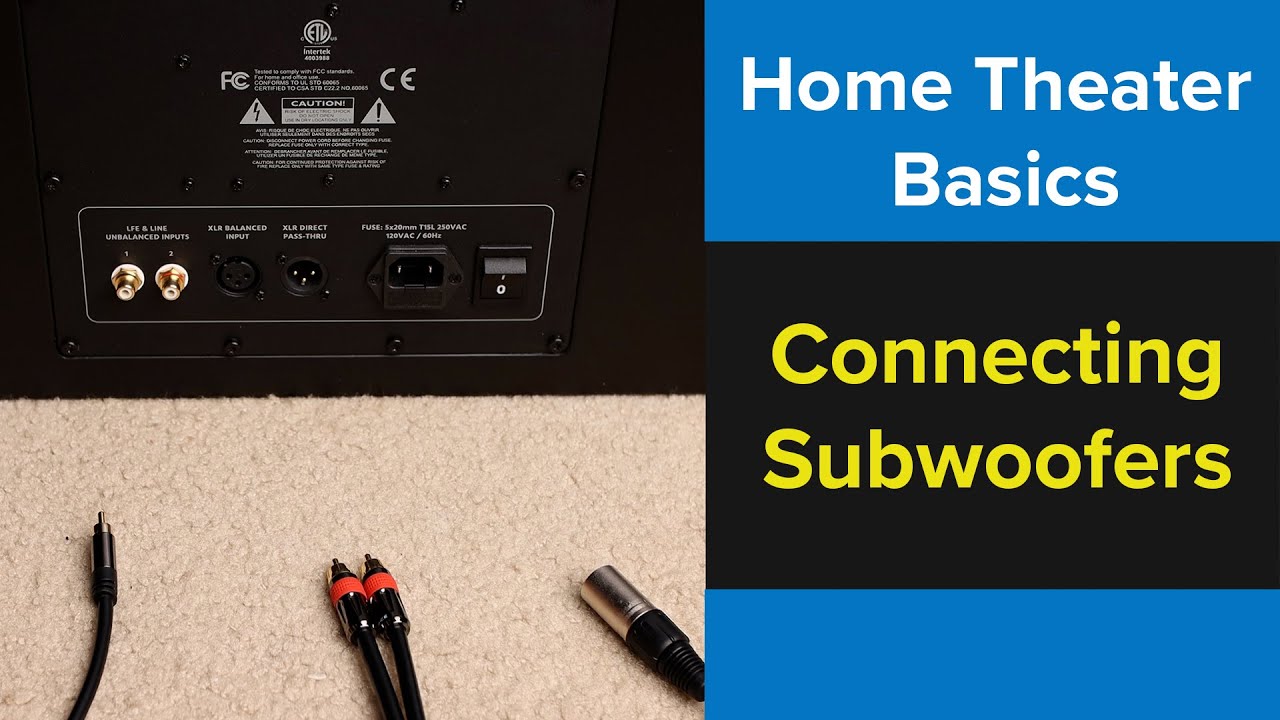 Subwoofer Single RCA Input, XLR, and High Level Connections