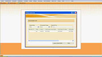library automation software -Reservation List