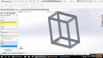 Solidworks cho người mới bắt đầu | Thao tác vẽ trong tab weldments | Tạo khung thép hộp, xuất BOM.