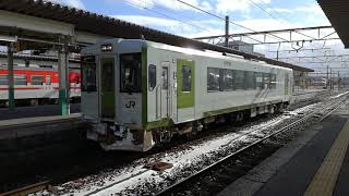 キハ110新ﾆﾂ 普通127D 新津→新発田 新津駅発車