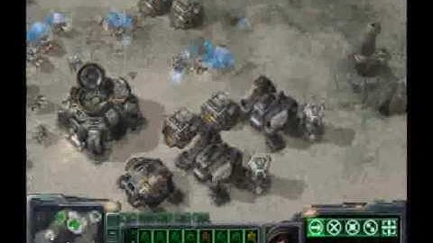 Starcraft 2 BETA  - GAME 1 - Me (Terran) vs Starcrack AI (Protoss) Part 2