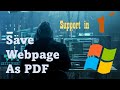 How to print and save webpage as pdf file