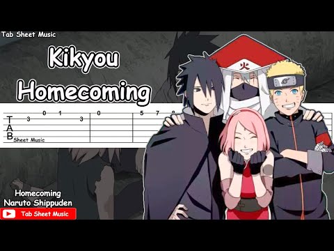 Naruto Shippuden OST - Kikyou (Homecoming / Team 7 reunited) Guitar Tutorial