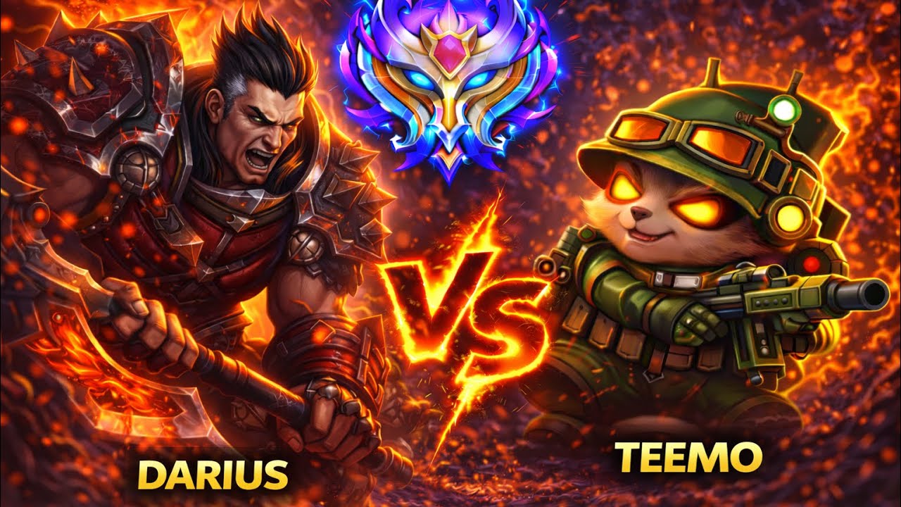Darius VS Teemo Top Lane Challenger  | 4K Wild Rift Ranked Gameplay 