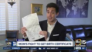 Mom's fight to get birth certificate
