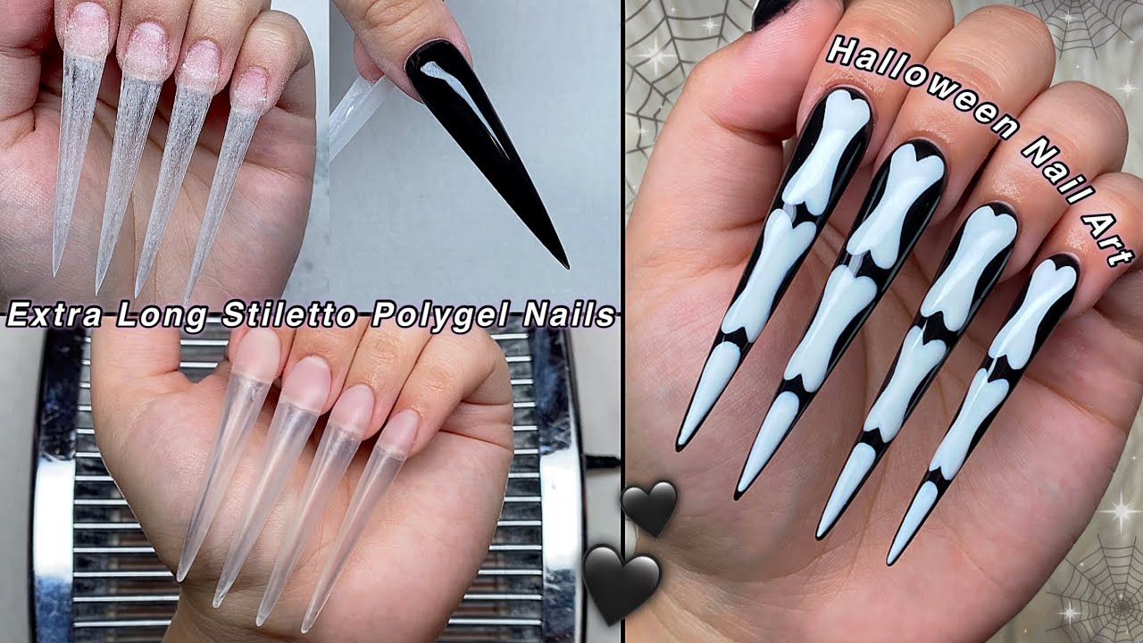 halloween stiletto nail designs