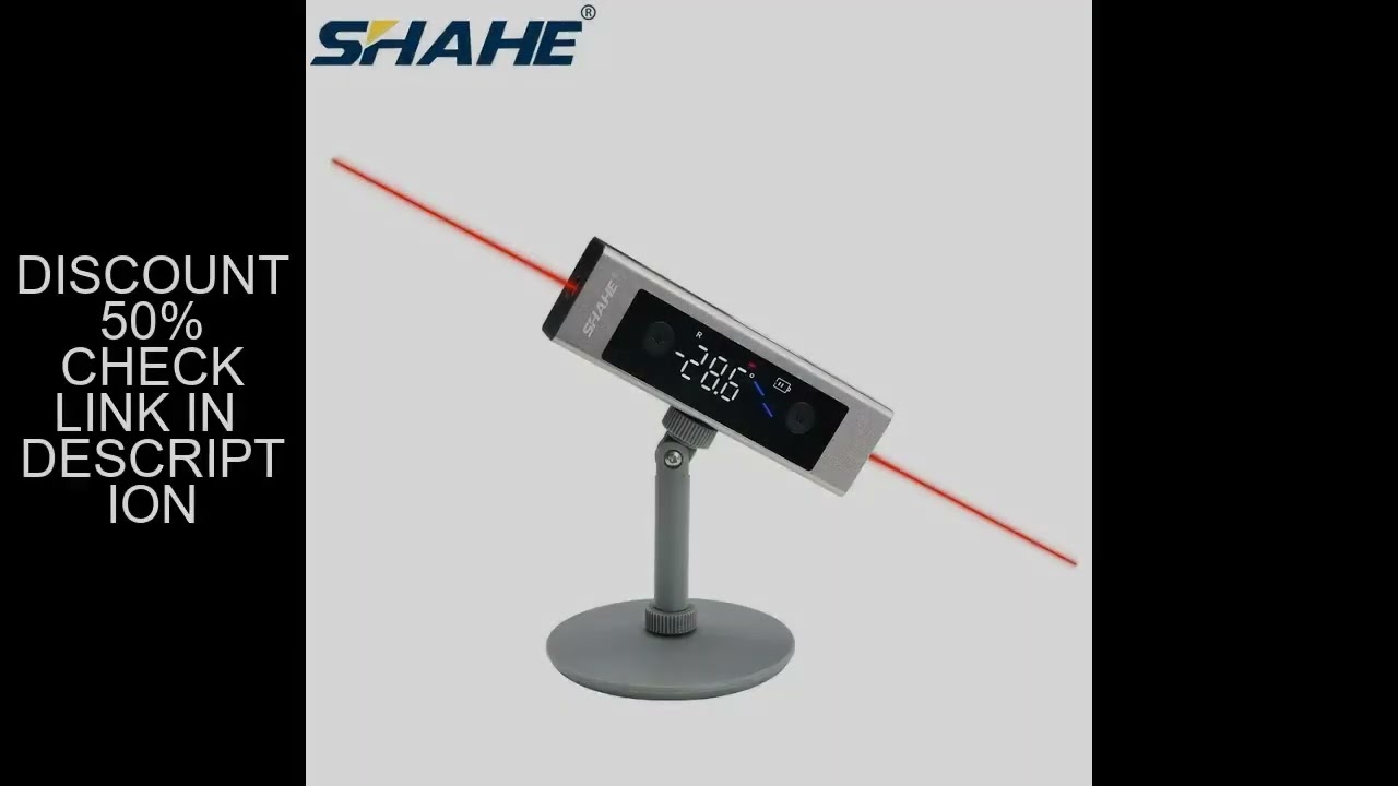 SHAHE Type-C Charging Laser Protractor Digital Inclinometer Angle Ruler Gauge Multifunctional Large