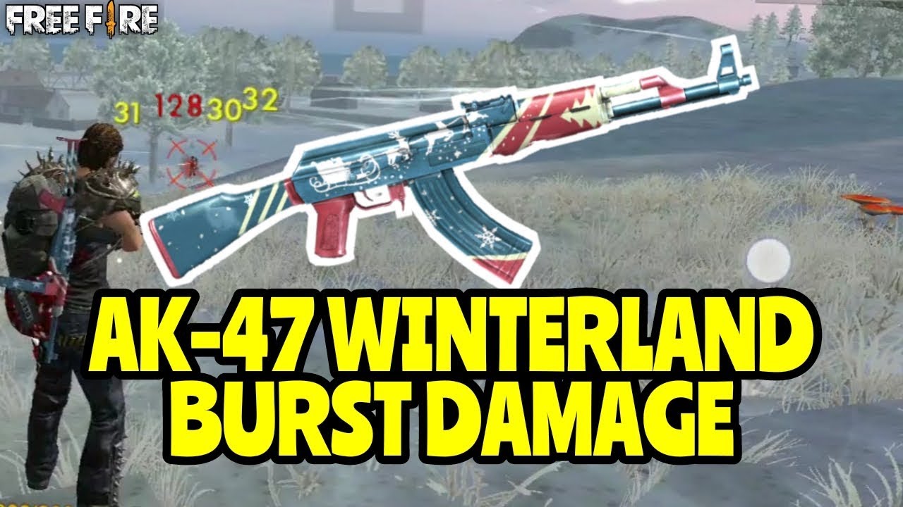 SKIN AK 47 WINTERLAND DAMAGENYA LEBIH PARAH DARI CHEATER FREE FIRE BATTLEGROUND YouTube