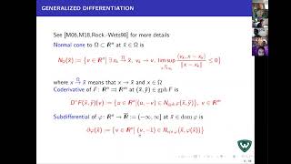 OWOS:Boris Mordukhovich- Generalized Newton Algorithms For Nonsmooth Systems w. Applications @ Lasso