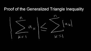 Proof of the Generalized Triangle Inequality