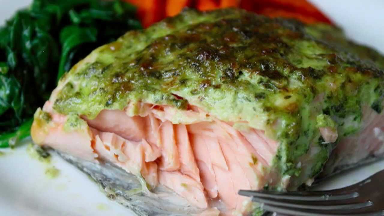 Broiled Herb-Crust Salmon Recipe - Easy Broiled Fish Technique | Food Wishes