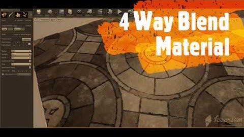UE4 4 Way Blend Material