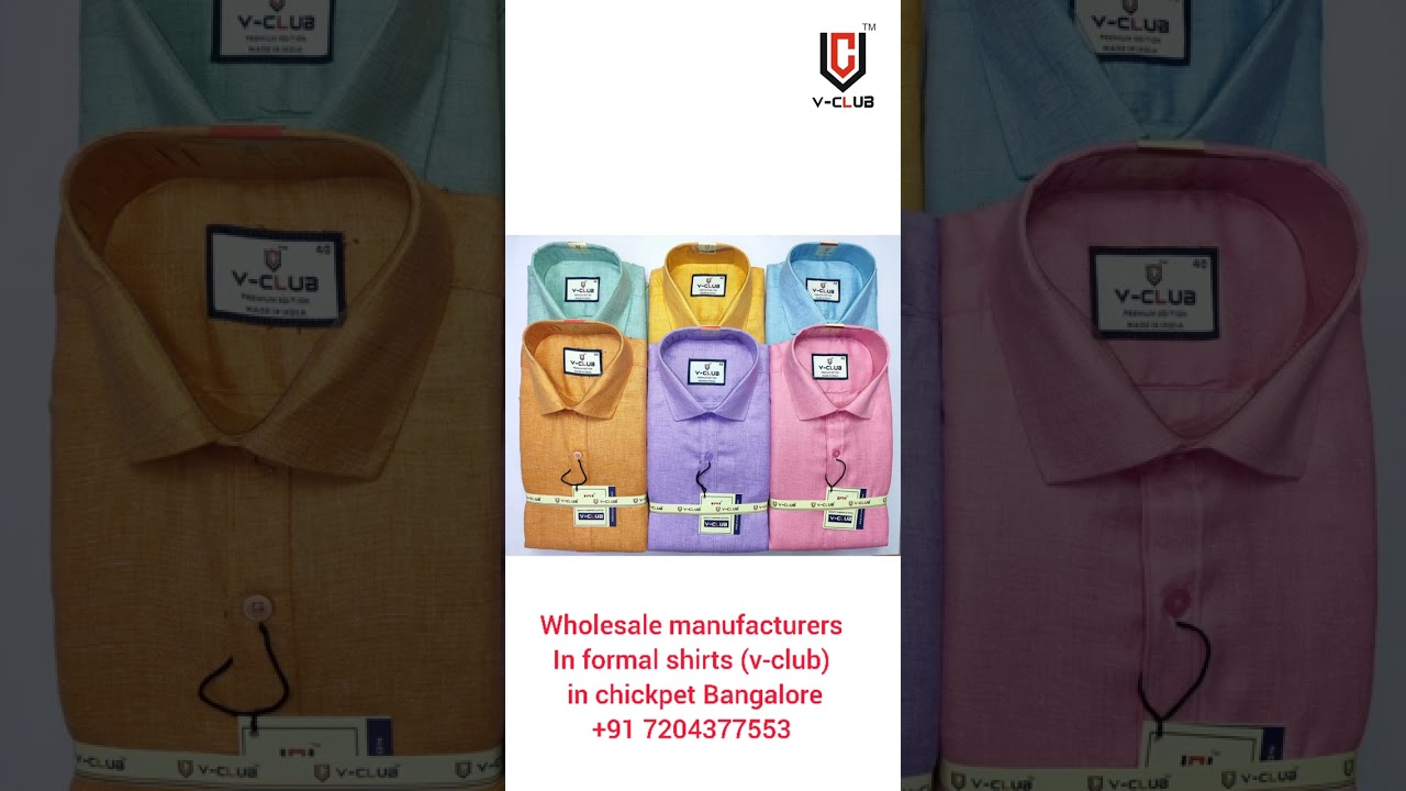 Formal shirts manufacturers in banglore YouTube