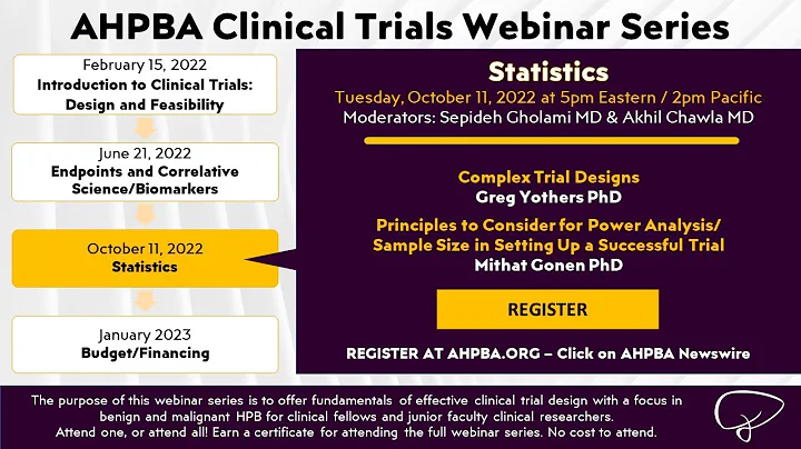AHPBA Clinical Trials  Statistics Webinar
