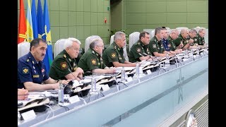 Селекторное совещание с руксоставом ВС РФ под председательством Сергея Шойгу (16.07.2019)