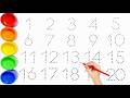 Learn 0 to 10 Counting with Colors |Brush Painting Activity for Kids |Preschool Learning |ABC123,20
