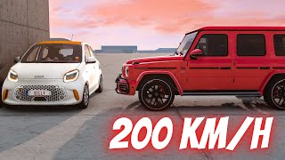 Smart Forfour VS Mercedes-Benz G63 AMG😱 200 KM/H 🔥 Beamng.drive CRASH TEST
