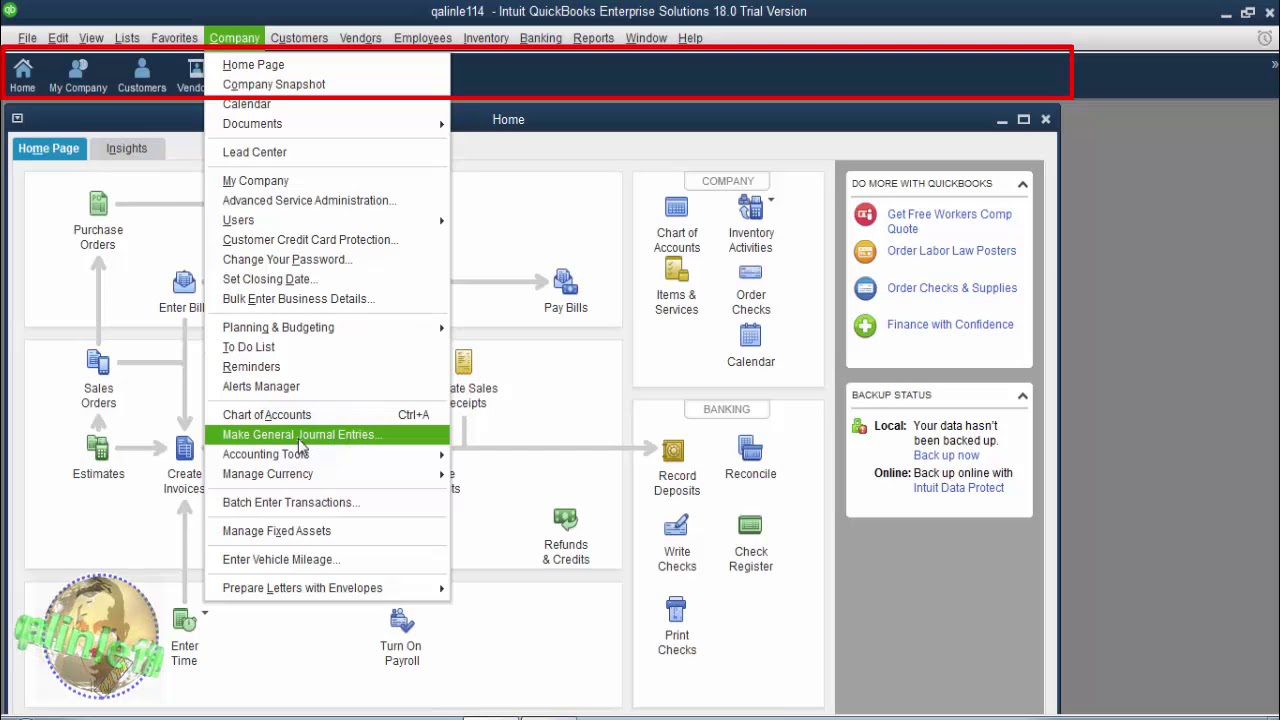Quickbook Software Interface mastering quickbooks 2018 cashirka 4 Setting quickbook's interface ...