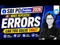 SBI PO English Error Questions 2026 | Most Repeated Errors | Can You Solve This | By Saba Mam