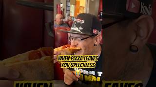 When food leaves you speechless | My son will never trust me again 🤣 #lasvegas #pizza #funny