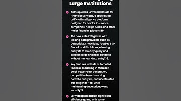 Anthropic Launches Claude AI For Finance, Targeting Large Institutions