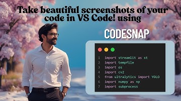 Take beautiful screenshots of your code in VS Code! using #CodeSnap 🚀