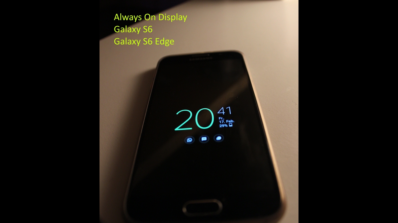 Always On Display Galaxy S6 Edge Plus