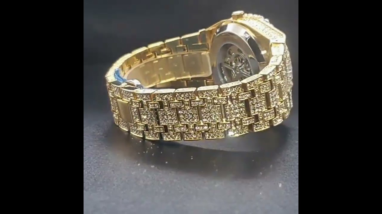 Men’s merchanical diamonds watch for men! 