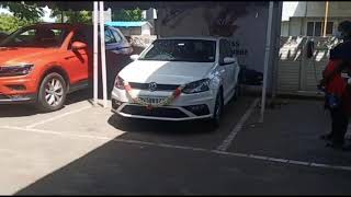 EPIC FAIL- Brand New VW Polo Turns Turtle Seconds After Delivery at Showroom