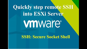 Quickly enable SSH for remote to ESXi server