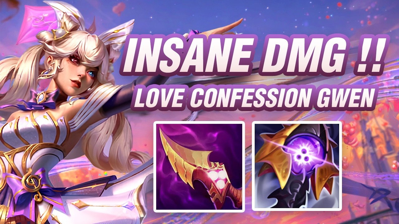 MASSIVE DAMAGE SPEED !! LOVE CONFESSION GWEN GAMEPLAY // WILD RIFT (BUILD+RUNES)