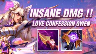 MASSIVE DAMAGE SPEED !! LOVE CONFESSION GWEN GAMEPLAY // WILD RIFT (BUILD RUNES)